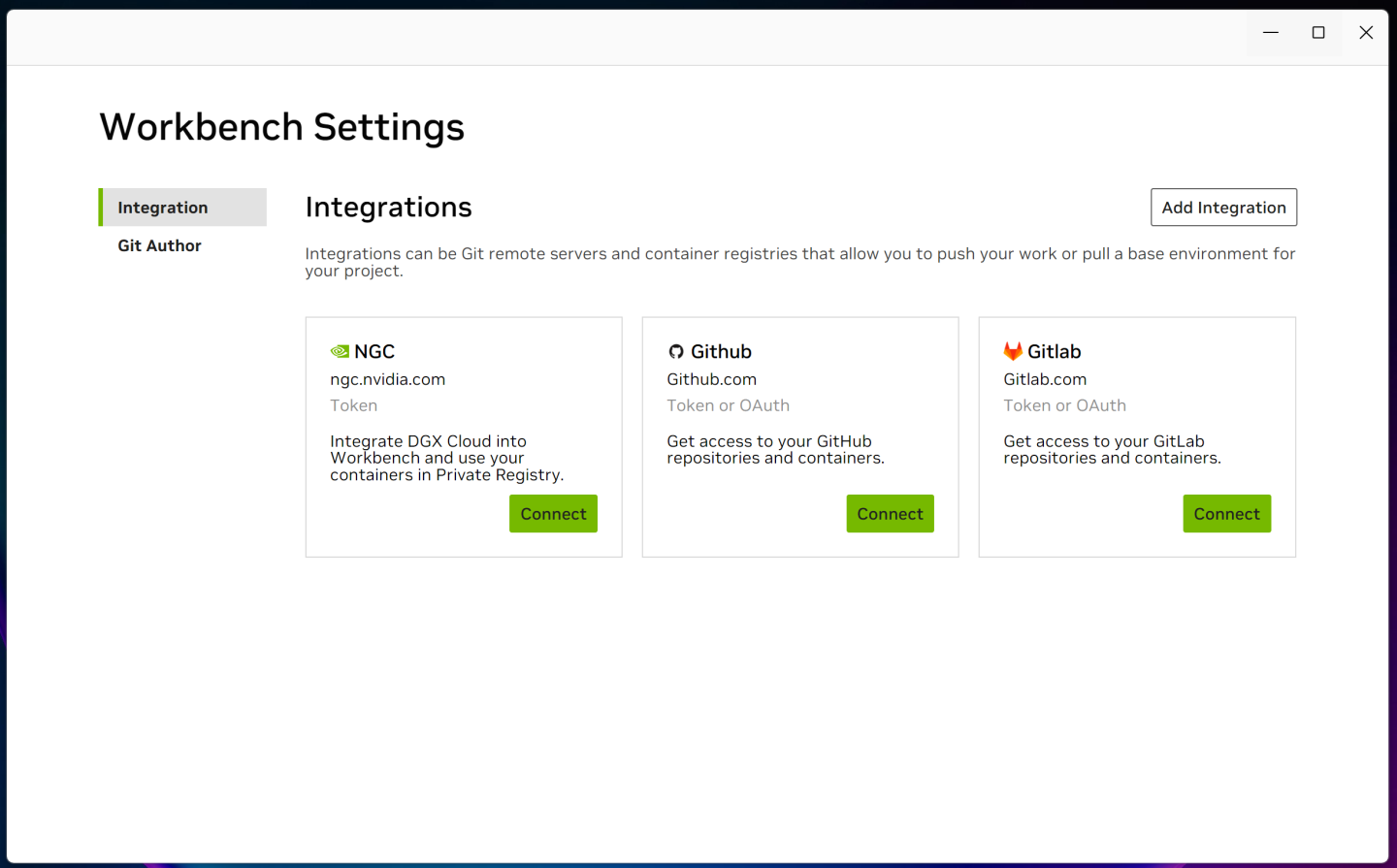 AI Workbench Integrations - NVIDIA Docs