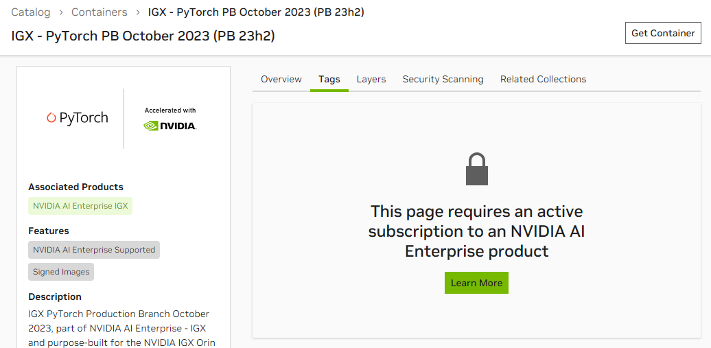 ngc-catalog-containers-nvaie-supported-example-unsubscribed.png