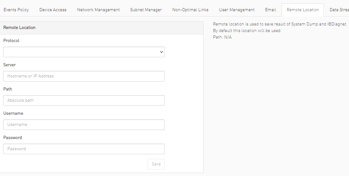 Remote Location Process Remote Location | NVIDIA UFM Enterprise User Manual